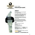 Precision Pours 118 CL C 1.125 oz. Crystal Clear Measured Liquor Pourer with Collar - 12/Pack