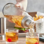 Acopa 25 oz. 3-Piece Glass Mason Jar Cocktail Shaker