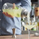 Acopa 25 oz. 3-Piece Glass Mason Jar Cocktail Shaker