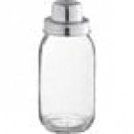 Acopa 25 oz. 3-Piece Glass Mason Jar Cocktail Shaker