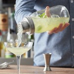 Acopa 25 oz. 3-Piece Glass Mason Jar Cocktail Shaker