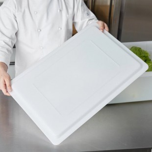 Rubbermaid® FG350200WHT White Polyethylene Lid - 26