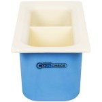 Carlisle CM1103C1402 Coldmaster CoolCheck 1/3 Size White Divided Cold ABS Plastic Food Pan - 6 Carlisle CM1103C1402 Coldmaster CoolCheck 1/3 Size White Divided Cold ABS Plastic Food Pan - 6