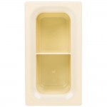 Carlisle CM1103C1402 Coldmaster CoolCheck 1/3 Size White Divided Cold ABS Plastic Food Pan - 6 Carlisle CM1103C1402 Coldmaster CoolCheck 1/3 Size White Divided Cold ABS Plastic Food Pan - 6
