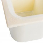 Carlisle CM1103C1402 Coldmaster CoolCheck 1/3 Size White Divided Cold ABS Plastic Food Pan - 6 Carlisle CM1103C1402 Coldmaster CoolCheck 1/3 Size White Divided Cold ABS Plastic Food Pan - 6