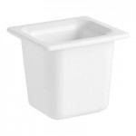 Carlisle CM1103C1402 Coldmaster CoolCheck 1/3 Size White Divided Cold ABS Plastic Food Pan - 6 Carlisle CM1103C1402 Coldmaster CoolCheck 1/3 Size White Divided Cold ABS Plastic Food Pan - 6