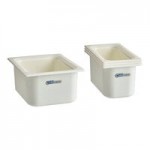 Carlisle CM1103C1402 Coldmaster CoolCheck 1/3 Size White Divided Cold ABS Plastic Food Pan - 6 Carlisle CM1103C1402 Coldmaster CoolCheck 1/3 Size White Divided Cold ABS Plastic Food Pan - 6