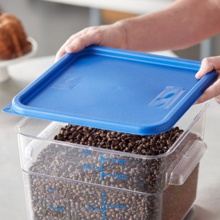 Carlisle 12, 18, and 22 Qt. Blue Square Polypropylene Food Storage Container Lid Carlisle 12, 18, and 22 Qt. Blue Square Polypropylene Food Storage Container Lid