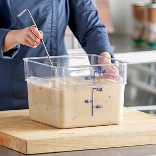Choice 12 Qt. Clear Square Polycarbonate Food Storage Container Choice 12 Qt. Clear Square Polycarbonate Food Storage Container