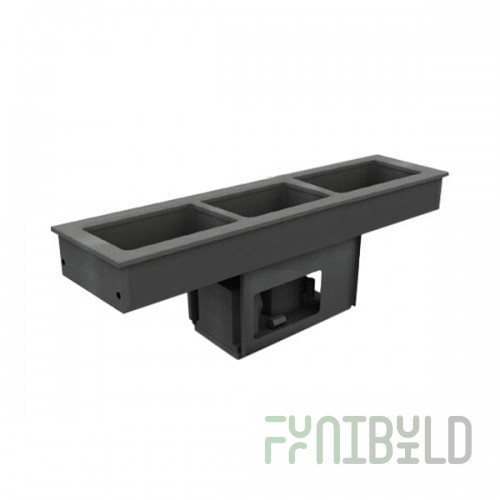 Delfield 8169-EFNP Narrow Three Pan Drop In LiquiTec Refrigerated Cold Food Well