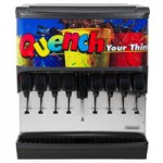 Servend 2706295 SV-250 10 Valve Sanitary Lever Countertop Ice/Beverage Dispenser with 250 lb. Ice Storage