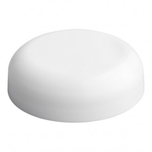 58/400 White Continuous Thread Dome Lid with Foam Liner - 1,050/Case