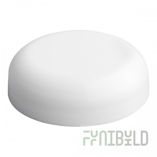 58/400 White Continuous Thread Dome Lid with Foam Liner - 1,050/Case