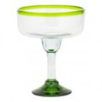 10 Strawberry Street Cobalt Rim 15 oz. Margarita Glass - 6/Case