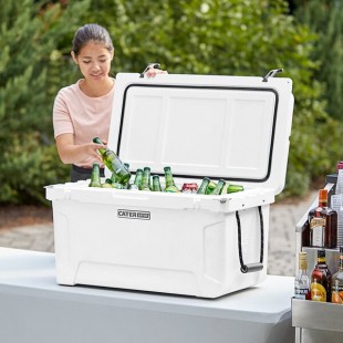 CaterGator CG65WH White 65 Qt. Rotomolded Outdoor Cooler / Ice Chest CaterGator CG65WH White 65 Qt. Rotomolded Outdoor Cooler / Ice Chest