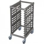 Cambro UPR1826FA40 Camshelving® Ultimate 40 Pan End Load Bun / Sheet Pan Rack with Metal Casters - Assembled