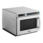 Solwave Space Saver Stainless Steel Heavy-Duty Commercial Microwave with USB Port - 1,800W, 208/240V