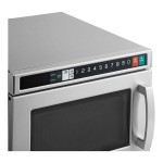 Solwave Space Saver Stainless Steel Heavy-Duty Commercial Microwave with USB Port - 1,800W, 208/240V