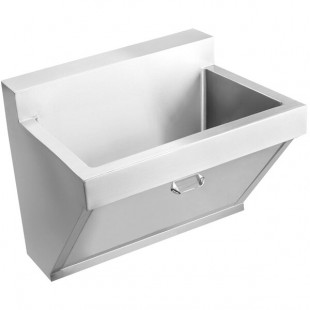 Zurn Elkay EWSF130260 Stainless Steel Wall Hung Single Bowl Surgeon Scrub Sink with No Faucet Holes - 26