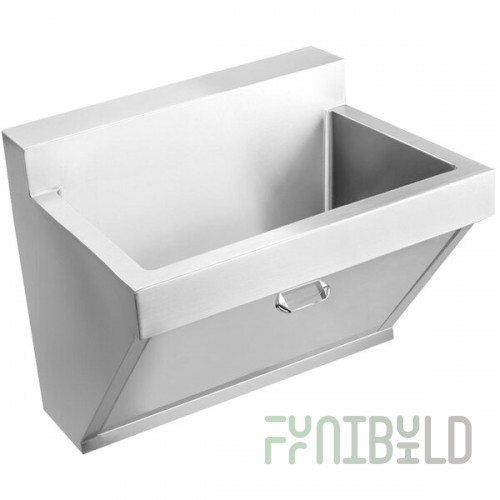 Zurn Elkay EWSF130260 Stainless Steel Wall Hung Single Bowl Surgeon Scrub Sink with No Faucet Holes - 26