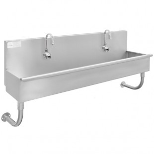 Advance Tabco 19-18-40EF 16-Gauge Multi-Station Hand Sink with 8