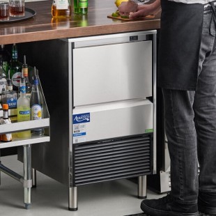 Avantco Ice Diamond EUC-F-130-A Air-Cooled Undercounter Full Cube Ice Machine with 44 lb. Bin - 134 lb., 115V