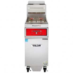 Vulcan 1VK85DF-2 PowerFry5 85-90 lb. Liquid Propane Floor Fryer with Solid State Digital Controls and KleenScreen Filtration System - 90,000 BTU Vulcan 1VK85DF-2 PowerFry5 85-90 lb. Liquid Propane Floor Fryer with Solid State Digital Controls and KleenScreen Filtration System - 90,000 BTU