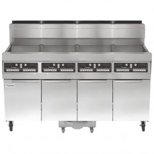 Frymaster SCFHD450G 200 lb. 4 Unit Natural Gas Floor Fryer System with CM3.5 Controls and Filtration System - 400,000 BTU