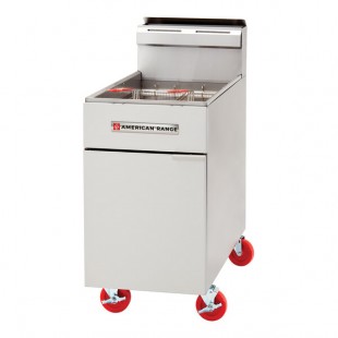 American Range AF-75 75 lb. Natural Gas Floor Fryer - 160,000 BTU