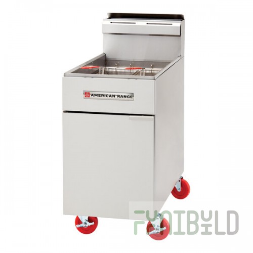 American Range AF-75 75 lb. Natural Gas Floor Fryer - 160,000 BTU