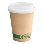 EcoChoice 12 oz. Kraft Compostable Paper Hot Cup and PLA Lid - 50/Case EcoChoice 12 oz. Kraft Compostable Paper Hot Cup and PLA Lid - 50/Case