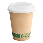 EcoChoice 12 oz. Kraft Compostable Paper Hot Cup and PLA Lid - 50/Case EcoChoice 12 oz. Kraft Compostable Paper Hot Cup and PLA Lid - 50/Case