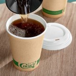 EcoChoice 12 oz. Kraft Compostable Paper Hot Cup and PLA Lid - 50/Case EcoChoice 12 oz. Kraft Compostable Paper Hot Cup and PLA Lid - 50/Case