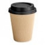 EcoChoice 12 oz. Kraft Compostable Paper Hot Cup and PLA Lid - 50/Case EcoChoice 12 oz. Kraft Compostable Paper Hot Cup and PLA Lid - 50/Case