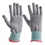 Armor Guys Kyorene Pro 00-840-L Gray 18 Gauge A4 Graphene Gloves with Black HCT Microfoam Nitrile Palm Coating and Blue Cuff - Large Armor Guys Kyorene Pro 00-840-L Gray 18 Gauge A4 Graphene Gloves with Black HCT Microfoam Nitrile Palm Coating and Blue Cuff - Large