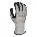 Armor Guys Kyorene Pro 00-840-L Gray 18 Gauge A4 Graphene Gloves with Black HCT Microfoam Nitrile Palm Coating and Blue Cuff - Large Armor Guys Kyorene Pro 00-840-L Gray 18 Gauge A4 Graphene Gloves with Black HCT Microfoam Nitrile Palm Coating and Blue Cuff - Large