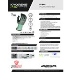 Armor Guys Kyorene Pro 00-840-L Gray 18 Gauge A4 Graphene Gloves with Black HCT Microfoam Nitrile Palm Coating and Blue Cuff - Large Armor Guys Kyorene Pro 00-840-L Gray 18 Gauge A4 Graphene Gloves with Black HCT Microfoam Nitrile Palm Coating and Blue Cuff - Large