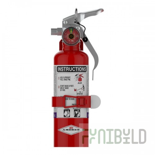 Amerex 376T 1 lb. Purple K Dry Chemical Fire Extinguisher with Nozzle 27540 - UL Rating 2B:C
