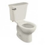 American Standard Cadet PRO 215DA104.222 Linen Vitreous China Floor-Mount Standard Height Round High-Efficiency Toilet - 1.28 GPF