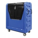 Royal Basket Trucks 48 Cu. Ft. Blue Security Poly Truck with Steel Base and 2 Rigid / 2 Swivel Casters R48-BLX-BSC-6UNN Royal Basket Trucks 48 Cu. Ft. Blue Security Poly Truck with Steel Base and 2 Rigid / 2 Swivel Casters R48-BLX-BSC-6UNN