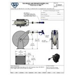 T&S B-7245-07 50' Open Hose Reel with Epoxy Coated Creamery Hose, Double Arm Support, and Front Trigger Water Gun