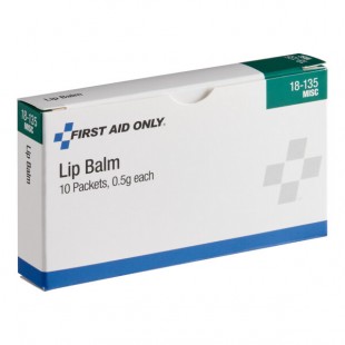 First Aid Only 18-135 0.5 Gram Lip Balm Packet - 1,000/Case First Aid Only 18-135 0.5 Gram Lip Balm Packet - 1,000/Case