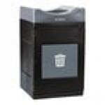 Commercial Zone Avante 55 Gallon Gray Polyethylene Square Indoor / Outdoor Modular Single-Stream Trash Can Commercial Zone Avante 55 Gallon Gray Polyethylene Square Indoor / Outdoor Modular Single-Stream Trash Can