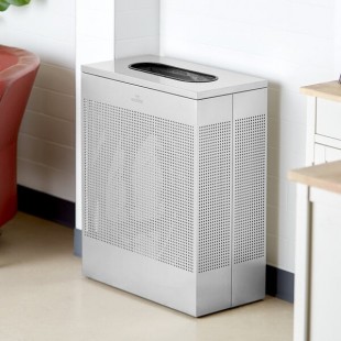 Lancaster Table & Seating 22.5 Gallon Perforated Stainless Steel Rectangular Decorative Trash Can Lancaster Table & Seating 22.5 Gallon Perforated Stainless Steel Rectangular Decorative Trash Can