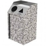 Lakeside 4412RD Stainless Steel Rectangular Refuse / Recycling Station with Front Access and Red Laminate Finish - 26 1/2 Lakeside 4412RD Stainless Steel Rectangular Refuse / Recycling Station with Front Access and Red Laminate Finish - 26 1/2