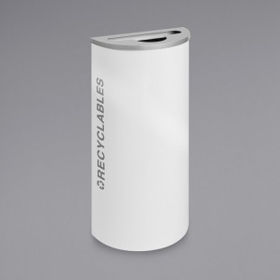 Ex-Cell Kaiser RC-KDHR-R BT-WHT Black Tie Kaleidoscope White Gloss Half Round 8 Gallon Recyclables Receptacle Ex-Cell Kaiser RC-KDHR-R BT-WHT Black Tie Kaleidoscope White Gloss Half Round 8 Gallon Recyclables Receptacle