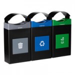 Commercial Zone Avante 55 Gallon Green Polyethylene Square Indoor / Outdoor Modular Single-Stream Compost Bin with Canopy Top
