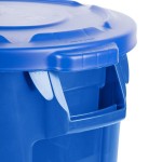 Rubbermaid® BRUTE 20 Gallon Blue Round Recycling Can and Blue Lid