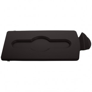 Rubbermaid® 2007900 Slim Jim Recycling Brown Rectangular Hinged Flat Lid Insert
