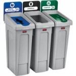 Rubbermaid® 2007900 Slim Jim Recycling Brown Rectangular Hinged Flat Lid Insert Rubbermaid® 2007900 Slim Jim Recycling Brown Rectangular Hinged Flat Lid Insert